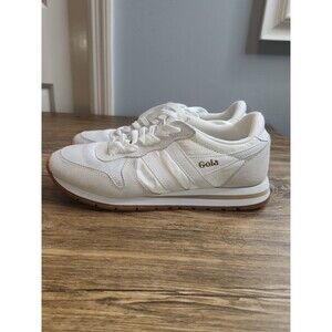 Women's Gola Daytona Blaze Sneakers. White/Gold; Size 5,  CLA592